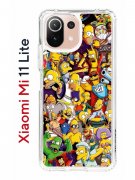 Чехол-накладка Xiaomi Mi 11 Lite Kruche Print Симпсоны