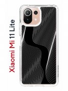Чехол-накладка Xiaomi Mi 11 Lite/Mi 11 Lite 5G Kruche Print Line black