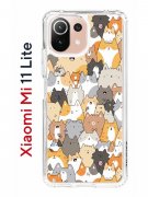 Чехол-накладка Xiaomi Mi 11 Lite (623777) Kruche PRINT Котики