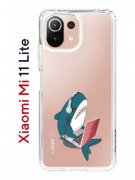 Чехол-накладка Xiaomi Mi 11 Lite/Mi 11 Lite 5G Kruche Print Акула