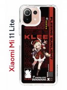 Чехол-накладка Xiaomi Mi 11 Lite/Mi 11 Lite 5G Kruche Print Klee Genshin