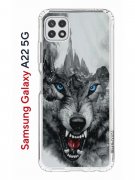 Чехол-накладка Samsung Galaxy A22s 5G Kruche Print Волк