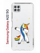 Чехол-накладка Samsung Galaxy A22s 5G Kruche Print Единорожка