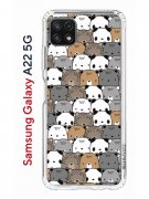 Чехол-накладка Samsung Galaxy A22s 5G (625952) Kruche PRINT Медвежата