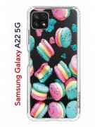 Чехол-накладка Samsung Galaxy A22s 5G (625952) Kruche PRINT Макарон