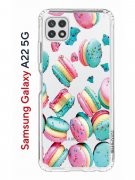 Чехол-накладка Samsung Galaxy A22s 5G (625952) Kruche PRINT Макарон