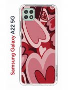 Чехол-накладка Samsung Galaxy A22s 5G (625952) Kruche PRINT Сердечки