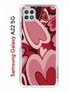 Чехол-накладка Samsung Galaxy A22s 5G (625952) Kruche PRINT Сердечки