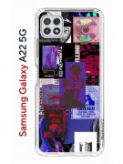 Чехол-накладка Samsung Galaxy A22s 5G (625952) Kruche PRINT Стикеры Киберпанк