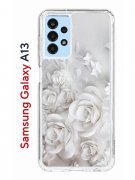 Чехол-накладка Samsung Galaxy A13 Kruche Print White roses