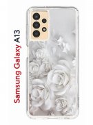 Чехол-накладка Samsung Galaxy A13 Kruche Print White roses