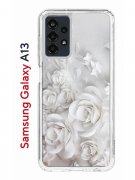 Чехол-накладка Samsung Galaxy A13 Kruche Print White roses