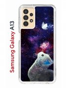 Чехол-накладка Samsung Galaxy A13 Kruche Print Мотылёк