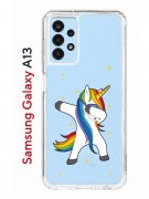 Чехол-накладка Samsung Galaxy A13 Kruche Print Единорожка