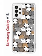 Чехол-накладка Samsung Galaxy A13 (630896) Kruche PRINT Медвежата