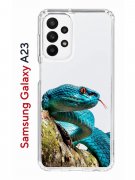 Чехол-накладка Samsung Galaxy A23 (630893) Kruche PRINT Змея