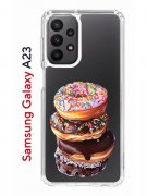 Чехол-накладка Samsung Galaxy A23 (630893) Kruche PRINT Donuts