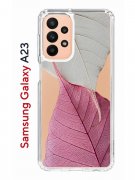 Чехол-накладка Samsung Galaxy A23 (630893) Kruche PRINT Pink and white