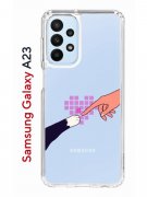 Чехол-накладка Samsung Galaxy A23 (630893) Kruche PRINT Котолюбовь