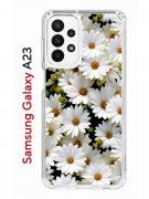 Чехол-накладка Samsung Galaxy A23 Kruche Print Ромашки