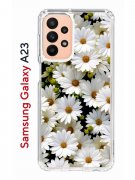 Чехол-накладка Samsung Galaxy A23 Kruche Print Ромашки