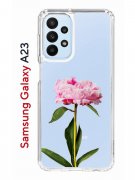 Чехол-накладка Samsung Galaxy A23 Kruche Print Пион