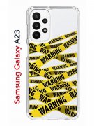Чехол-накладка Samsung Galaxy A23 (630893) Kruche PRINT Warning