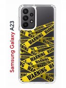Чехол-накладка Samsung Galaxy A23 (630893) Kruche PRINT Warning
