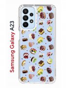 Чехол-накладка Samsung Galaxy A23 (630893) Kruche PRINT Cake