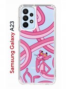 Чехол-накладка Samsung Galaxy A23 Kruche Print Розовая Пантера