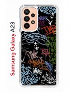 Чехол-накладка Samsung Galaxy A23 Kruche Print Граффити