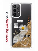 Чехол-накладка Samsung Galaxy A23 Kruche Print Крафтовые наклейки