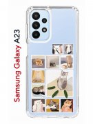 Чехол-накладка Samsung Galaxy A23 Kruche Print Коты-Мемы
