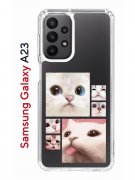 Чехол-накладка Samsung Galaxy A23 Kruche Print Коты