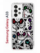 Чехол-накладка Samsung Galaxy A33 (630895) Kruche PRINT Angry Cats