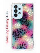 Чехол-накладка Samsung Galaxy A33 Kruche Print Цветные листья