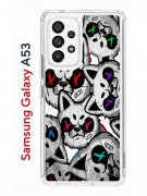Чехол-накладка Samsung Galaxy A53 5G (630894) Kruche PRINT Angry Cats