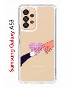Чехол-накладка Samsung Galaxy A53 5G (630894) Kruche PRINT Котолюбовь
