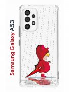 Чехол-накладка Samsung Galaxy A53 5G (630894) Kruche PRINT Девочка с зонтом