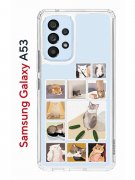 Чехол-накладка Samsung Galaxy A53 5G Kruche Print Коты-Мемы