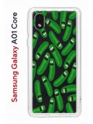 Чехол-накладка Samsung Galaxy A01 Core Kruche Print Огурчик Рик