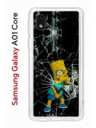 Чехол-накладка Samsung Galaxy A01 Core Kruche Print Барт Симпсон