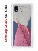 Чехол-накладка Samsung Galaxy A01 Core (593952) Kruche PRINT Pink and white