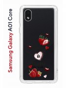 Чехол-накладка Samsung Galaxy A01 Core (593952) Kruche PRINT Ягодный микс