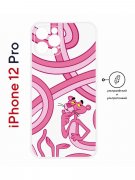 Чехол-накладка iPhone 12 Pro Kruche Print Розовая Пантера