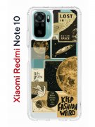 Чехол-накладка Xiaomi Redmi Note 10 (596589) Kruche PRINT Стикеры Космос