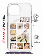 Чехол-накладка iPhone 12 Pro Max Kruche Magrope Print Коты-Мемы