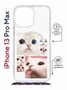 Чехол-накладка iPhone 13 Pro Max Kruche Magrope Print Коты
