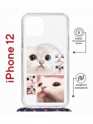 Чехол-накладка iPhone12/12 Pro Kruche Magrope Print Коты