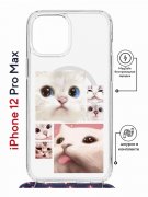Чехол-накладка iPhone 12 Pro Max Kruche Print Magrope Коты